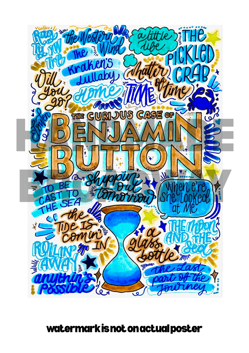 Benjamin Button Musical- Musical Inspired Glossy Print - Originally Hand Drawn