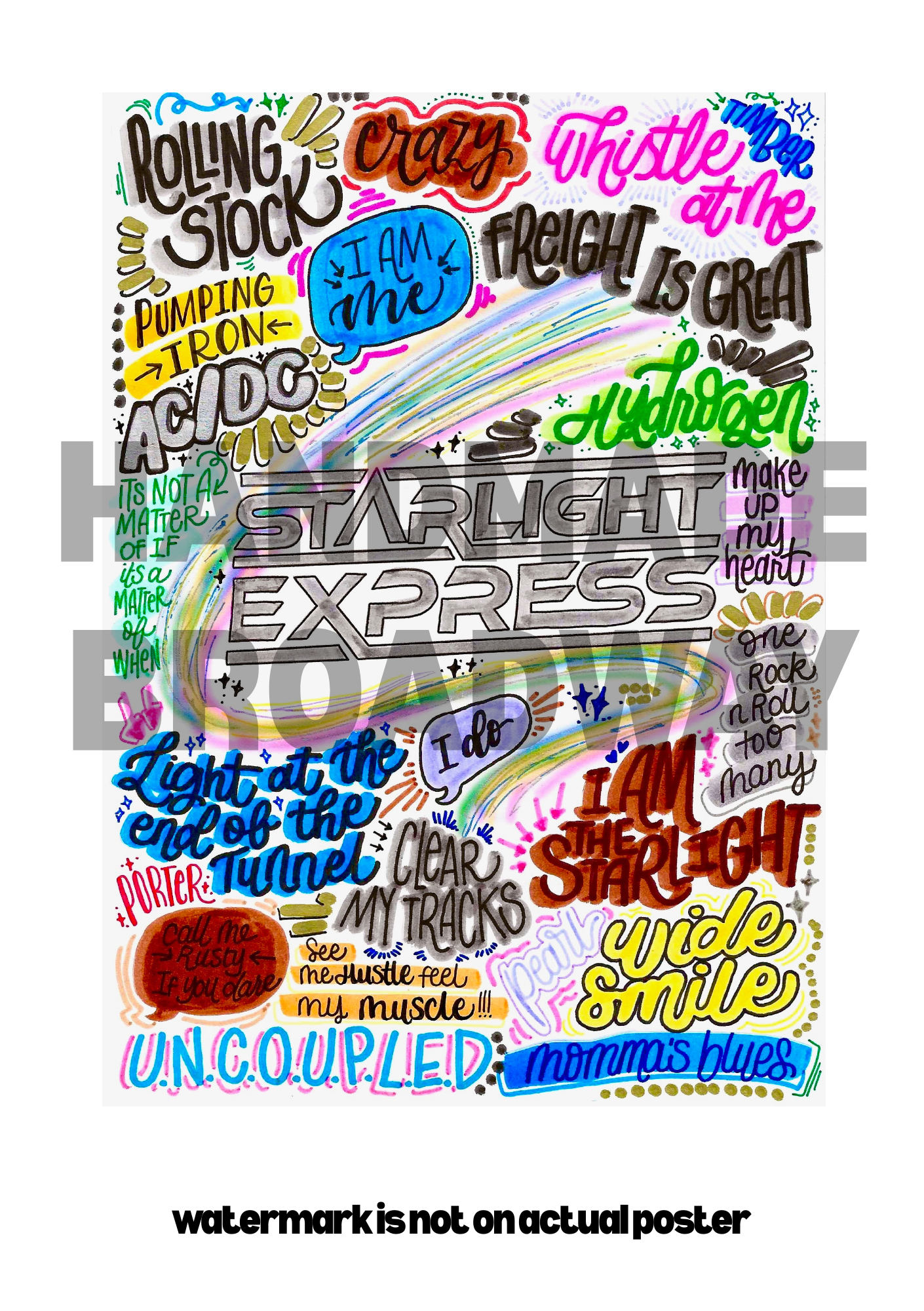 Starlight Express - Musical Inspired Glossy Print - Originally Hand Drawn