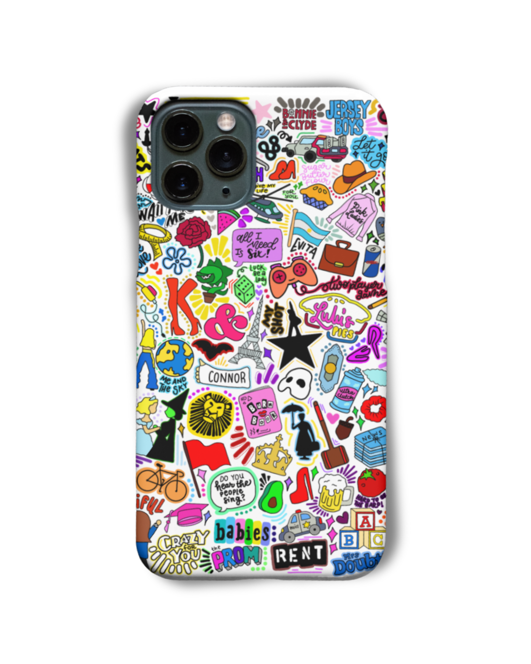 Musical Theatre Inspired Doodle Phone Case