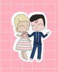 Hairspray the Musical Inspired Vinyl Sticker – Link and Amber| Perfect for Laptops, Water Bottles, Scrapbooks & More