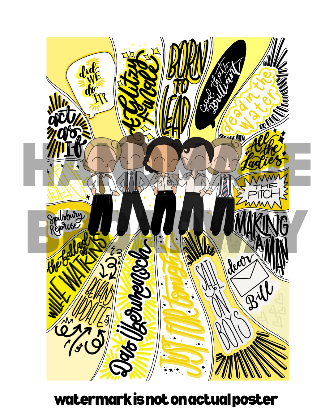 Operation Mincemeat SWIRL poster - Musical Inspired Glossy Print - Originally Hand Drawn