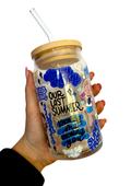 Mamma Mia the Musical Inspired Glass Tumbler Cup with Straw