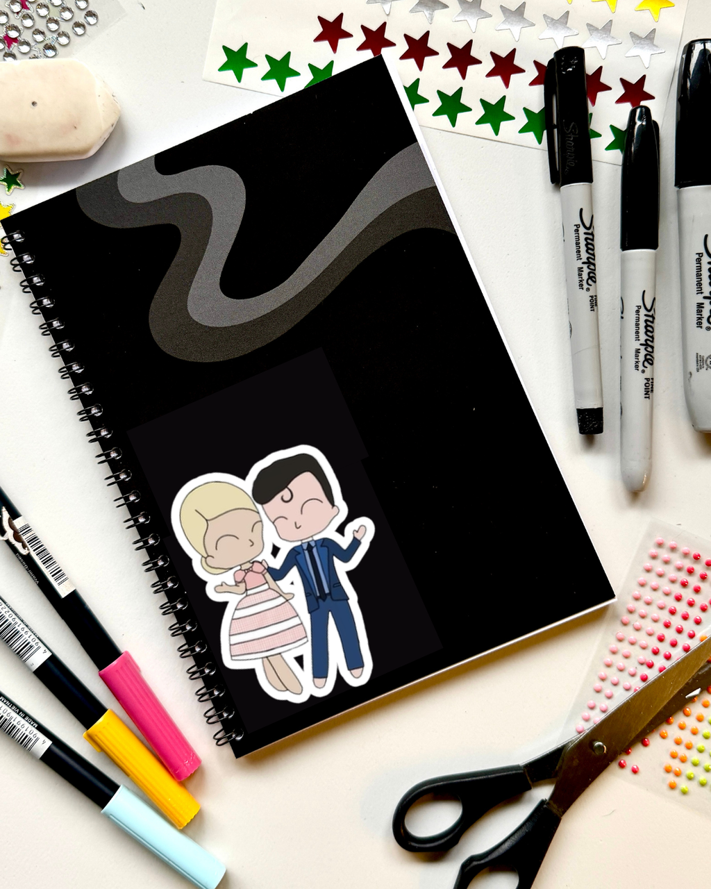 Hairspray the Musical Inspired Vinyl Sticker – Link and Amber| Perfect for Laptops, Water Bottles, Scrapbooks & More