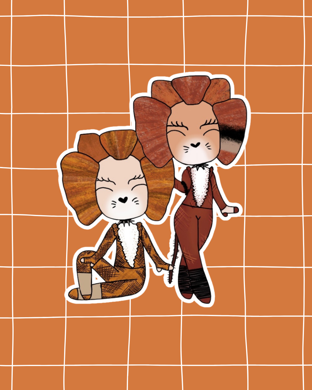 Cats the Musical Inspired Vinyl Sticker – Bombalurina & Demeter | Perfect for Laptops, Water Bottles, Scrapbooks & More