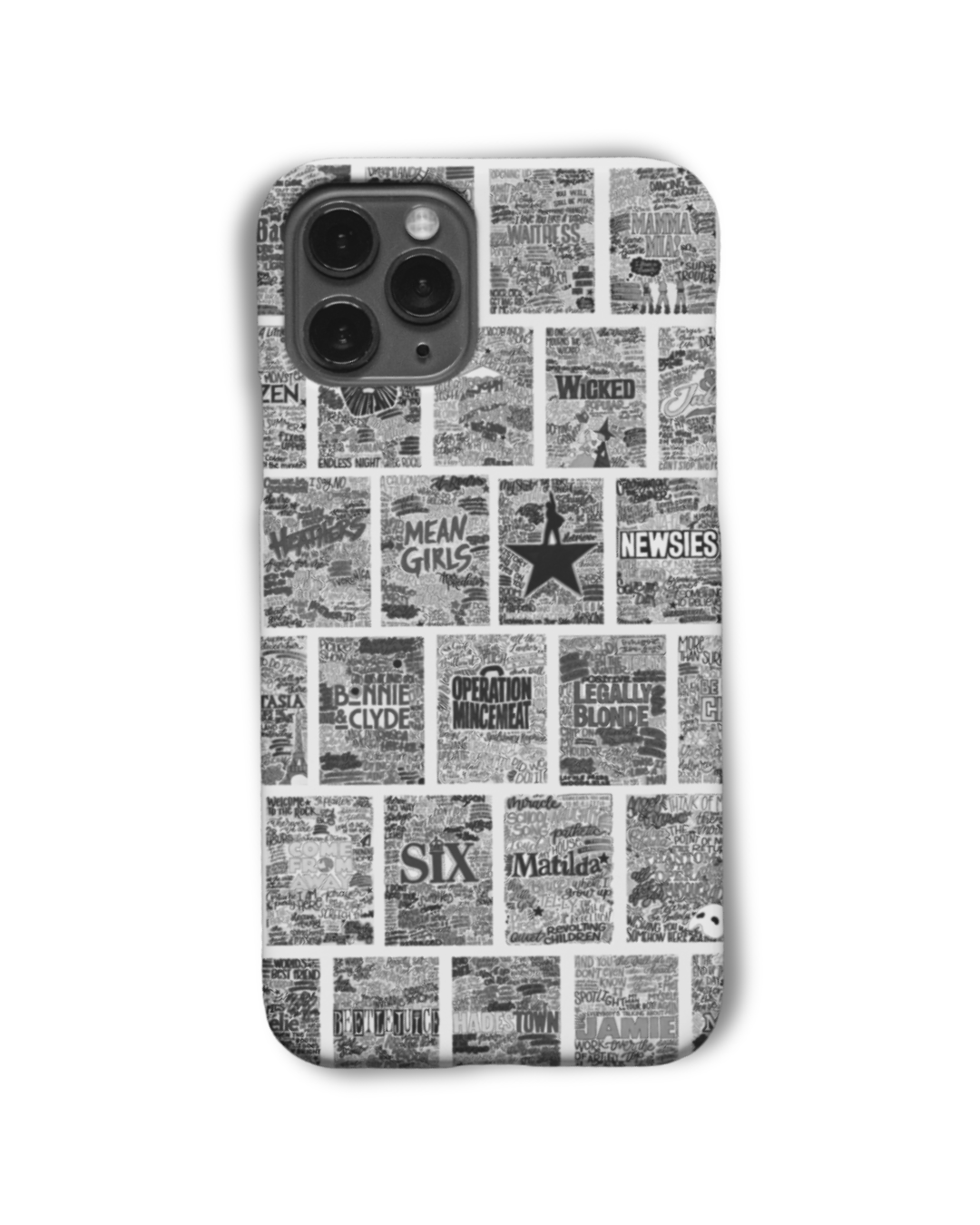 Black & White Mixed Musical Poster Phone Case