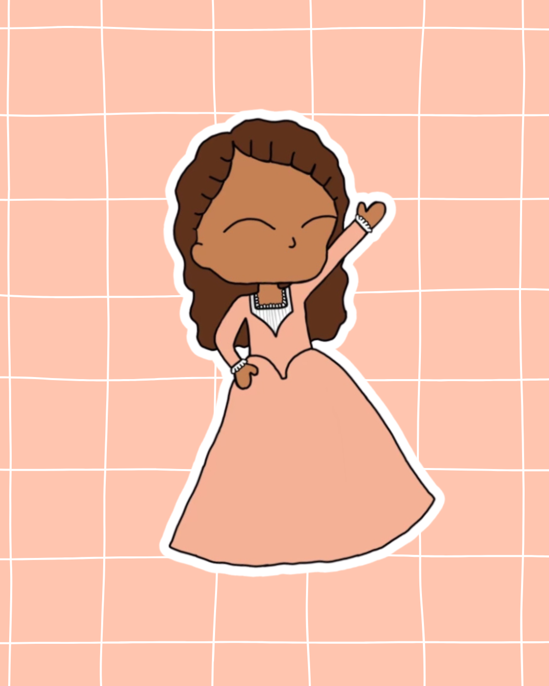 Hamilton the Musical Inspired Vinyl Sticker – Angelica | Perfect for Laptops, Water Bottles, Scrapbooks & More