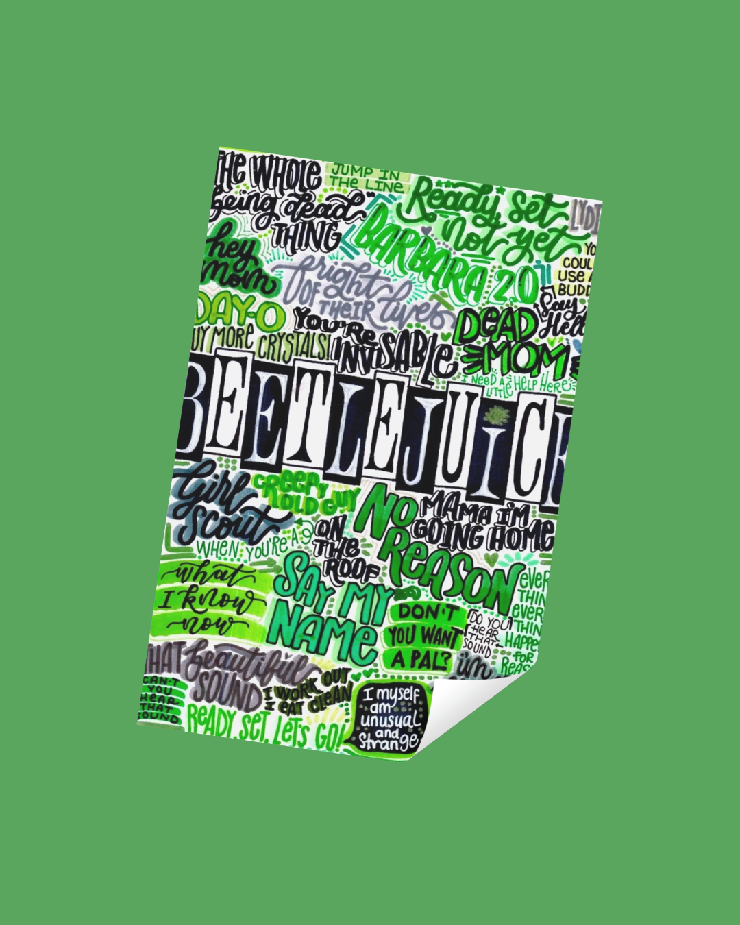 Beetlejuice the Musical Inspired Vinyl Poster Sticker – Perfect for Laptops, Water Bottles, Scrapbooks & More