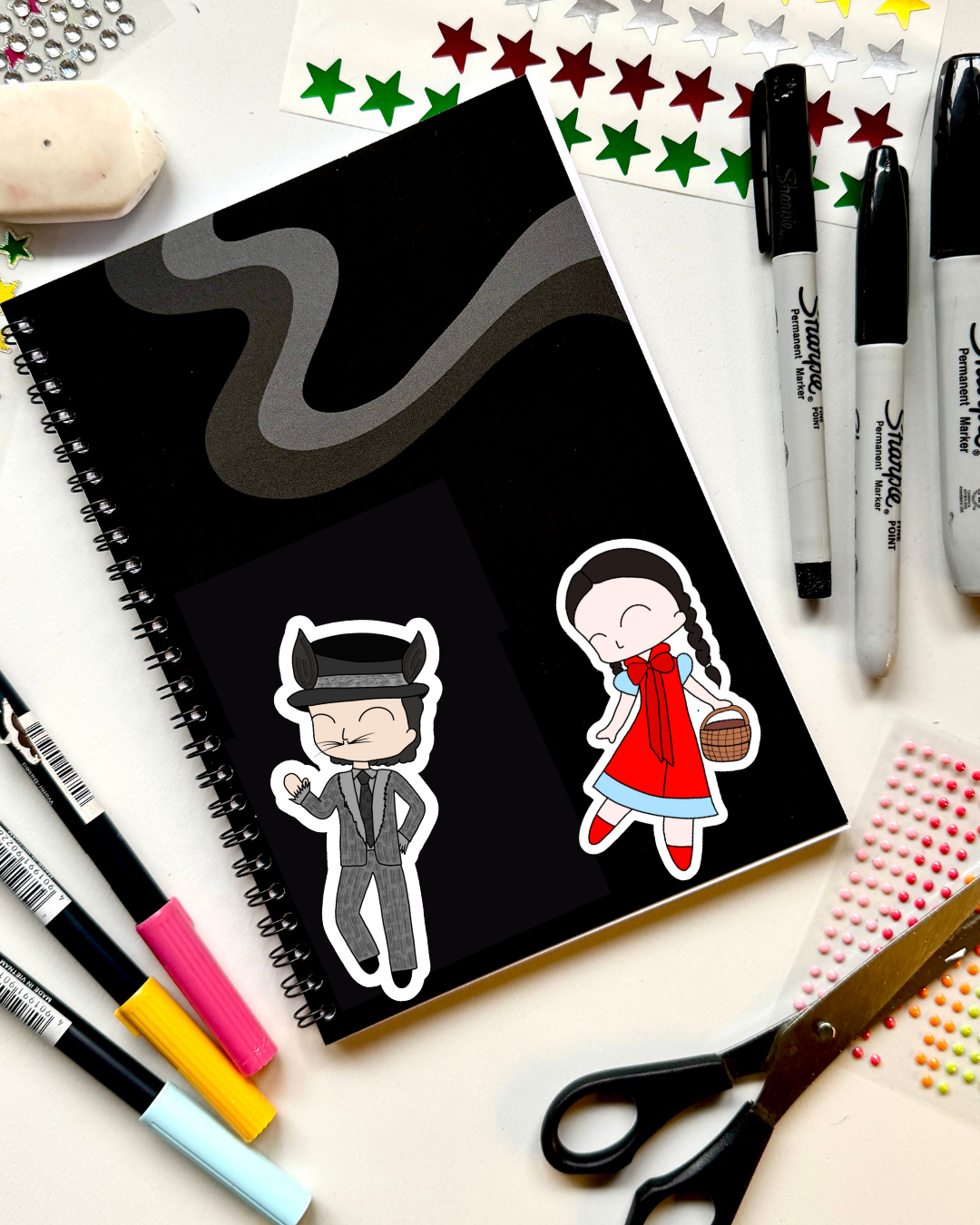 Into The Woods the Musical Inspired Vinyl Sticker | Wolf – Perfect for Laptops, Water Bottles, Scrapbooks & More
