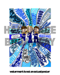 Mamma Mia SWIRL poster - Musical Inspired Glossy Print - Originally Hand Drawn