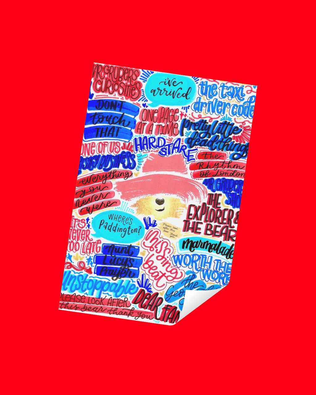 Paddington Musical Inspired Vinyl Poster Sticker – Perfect for Laptops, Water Bottles, Scrapbooks & More