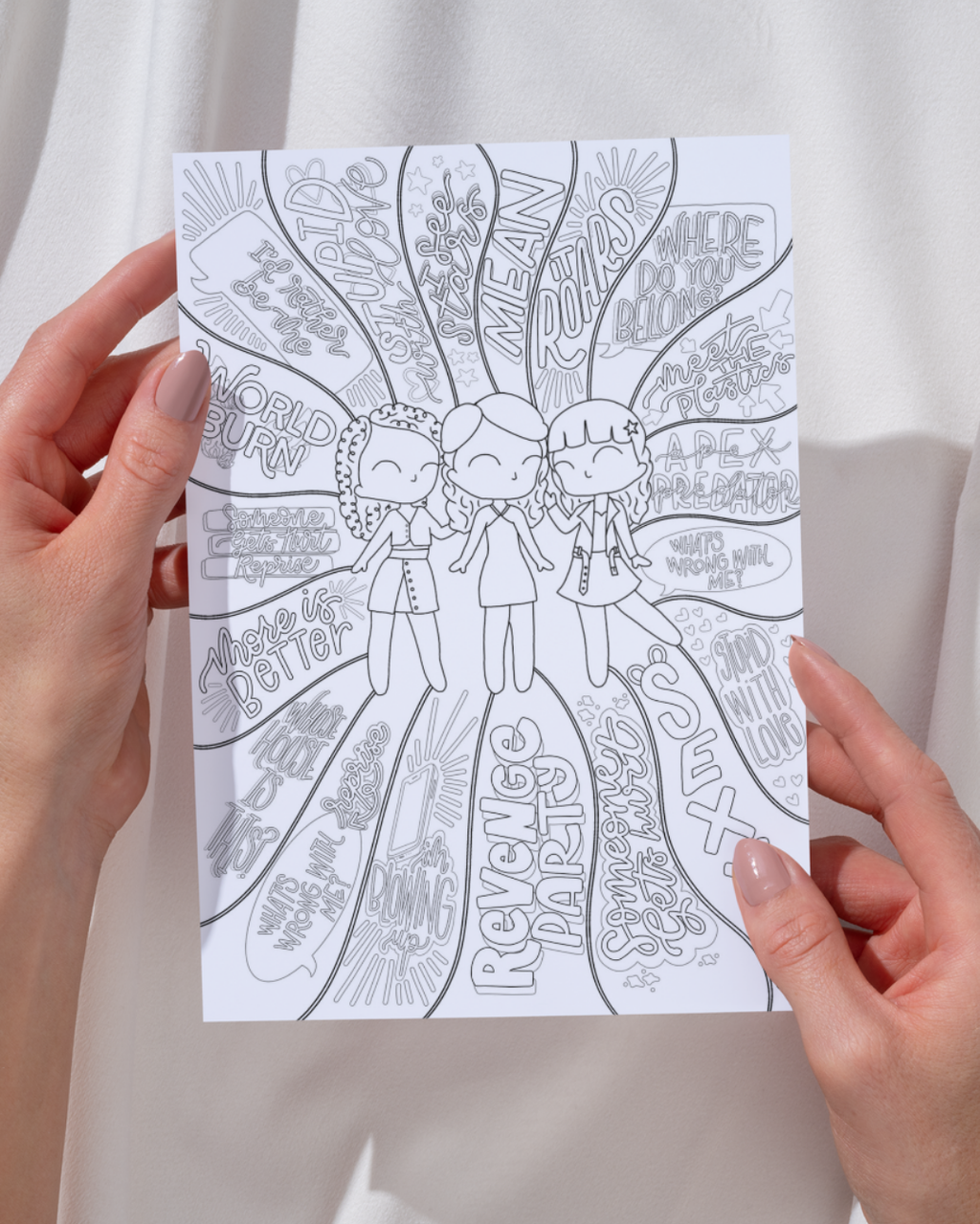 Mean Girls Colouring Sheet - Musical Inspired gift