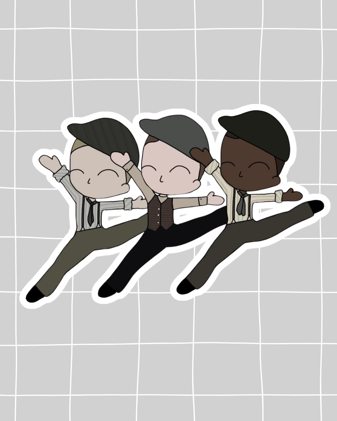 Newsies the Musical Inspired Vinyl Sticker – Newsies Trio | Perfect for Laptops, Water Bottles, Scrapbooks & More