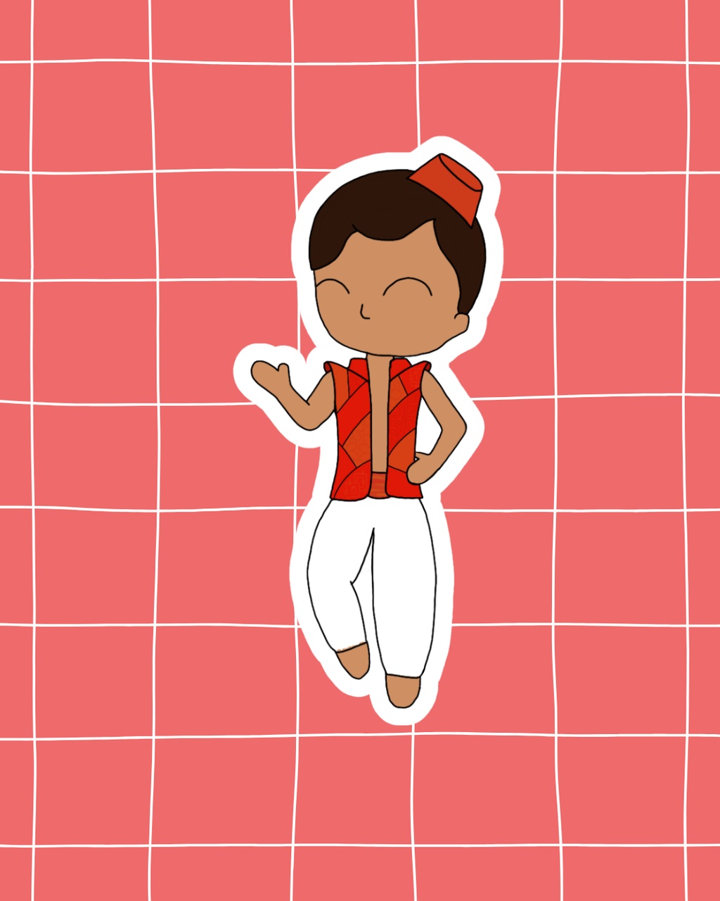 Aladdin the Musical Inspired Vinyl Sticker – Aladdin | Perfect for Laptops, Water Bottles, Scrapbooks & More