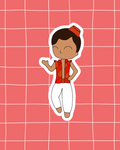 Aladdin the Musical Inspired Vinyl Sticker – Aladdin | Perfect for Laptops, Water Bottles, Scrapbooks & More