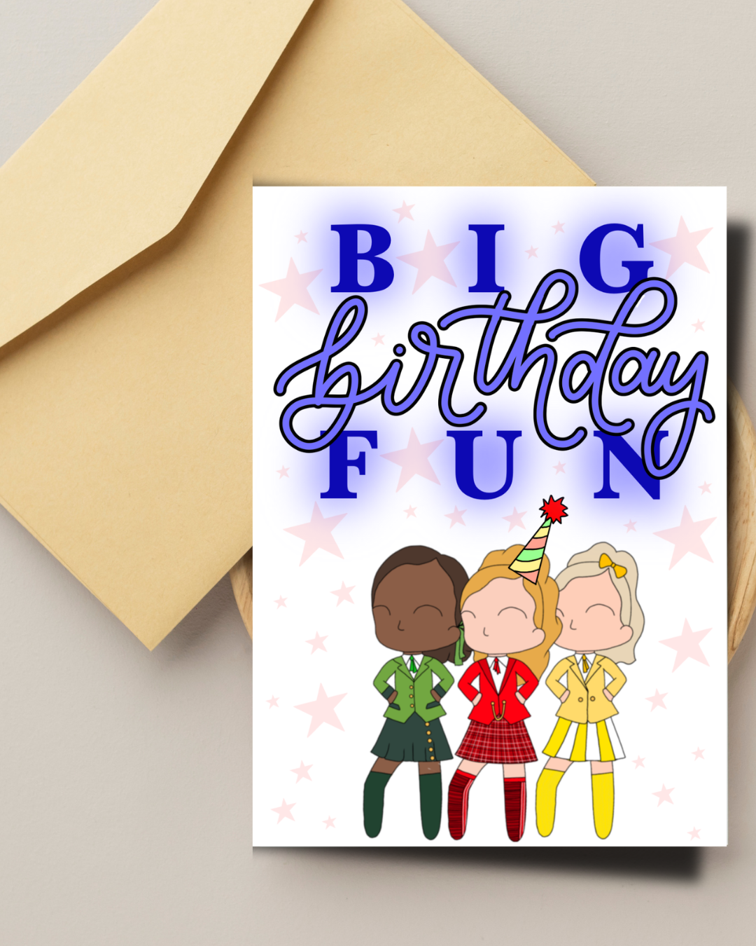Heathers the musical Inspired Birthday Card and Envelope- Musical theatre gift
