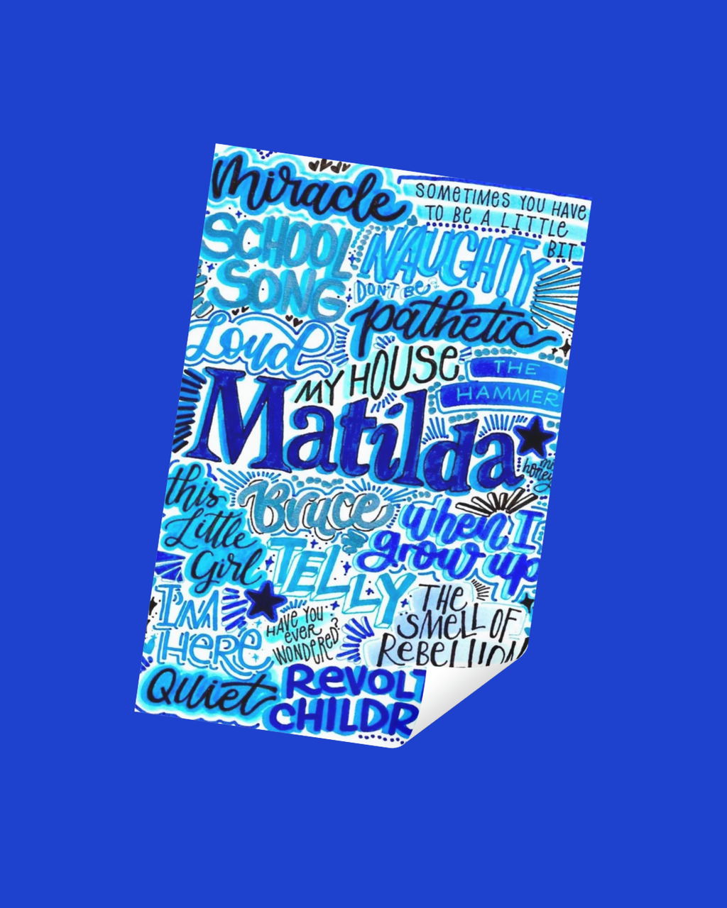 Matilda the Musical Inspired Vinyl Poster Sticker – Perfect for Laptops, Water Bottles, Scrapbooks & More
