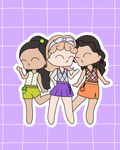 Legally Blonde the Musical Inspired Vinyl Sticker | Girls of Delta Nu – Perfect for Laptops, Water Bottles, Scrapbooks & More