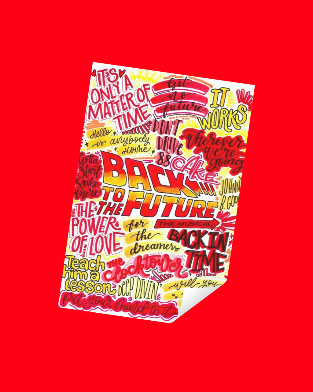 Back to the Future the Musical Inspired Vinyl Poster Sticker – Perfect for Laptops, Water Bottles, Scrapbooks & More