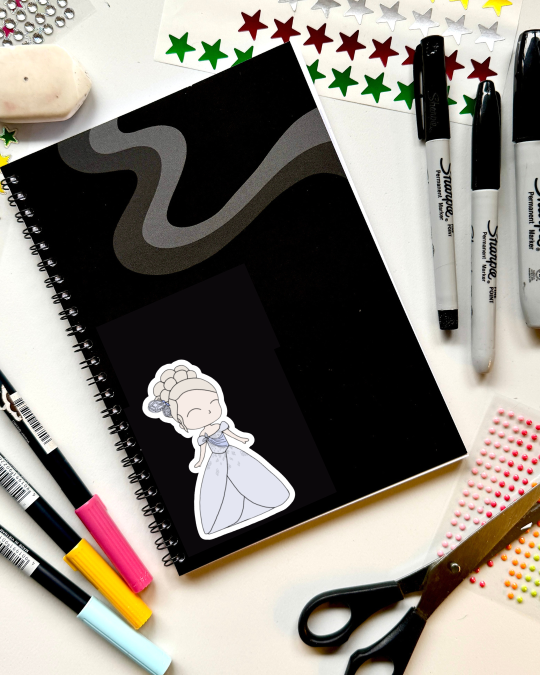 Bad Cinderella the Musical Inspired Vinyl Sticker – Cinderella- Ball Gown | Perfect for Laptops, Water Bottles, Scrapbooks & More