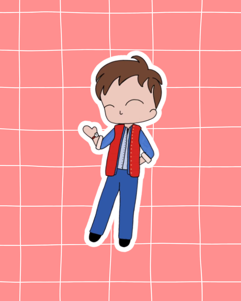 Back to the Future the Musical Inspired Vinyl Sticker – Marty McFly |  Perfect for Laptops, Water Bottles, Scrapbooks & More