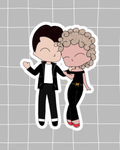 Grease the Musical Inspired Vinyl Sticker – Sandy and Danny |  Perfect for Laptops, Water Bottles, Scrapbooks & More