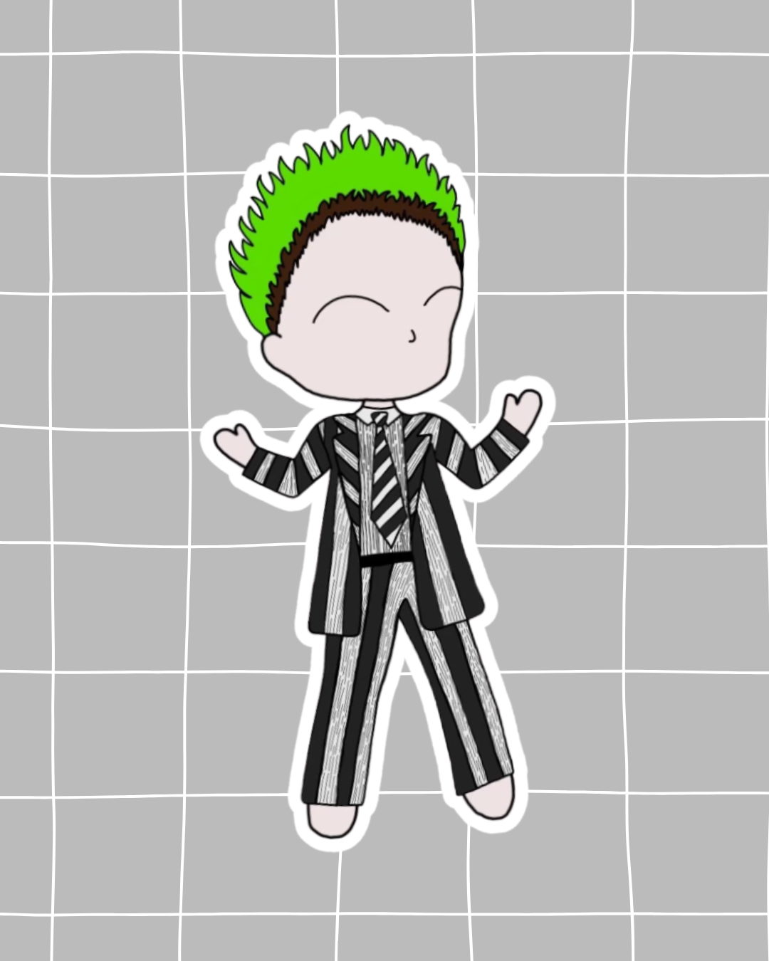 Beetlejuice the Musical Inspired Vinyl Sticker – Beetlejuice | Perfect for Laptops, Water Bottles, Scrapbooks & More