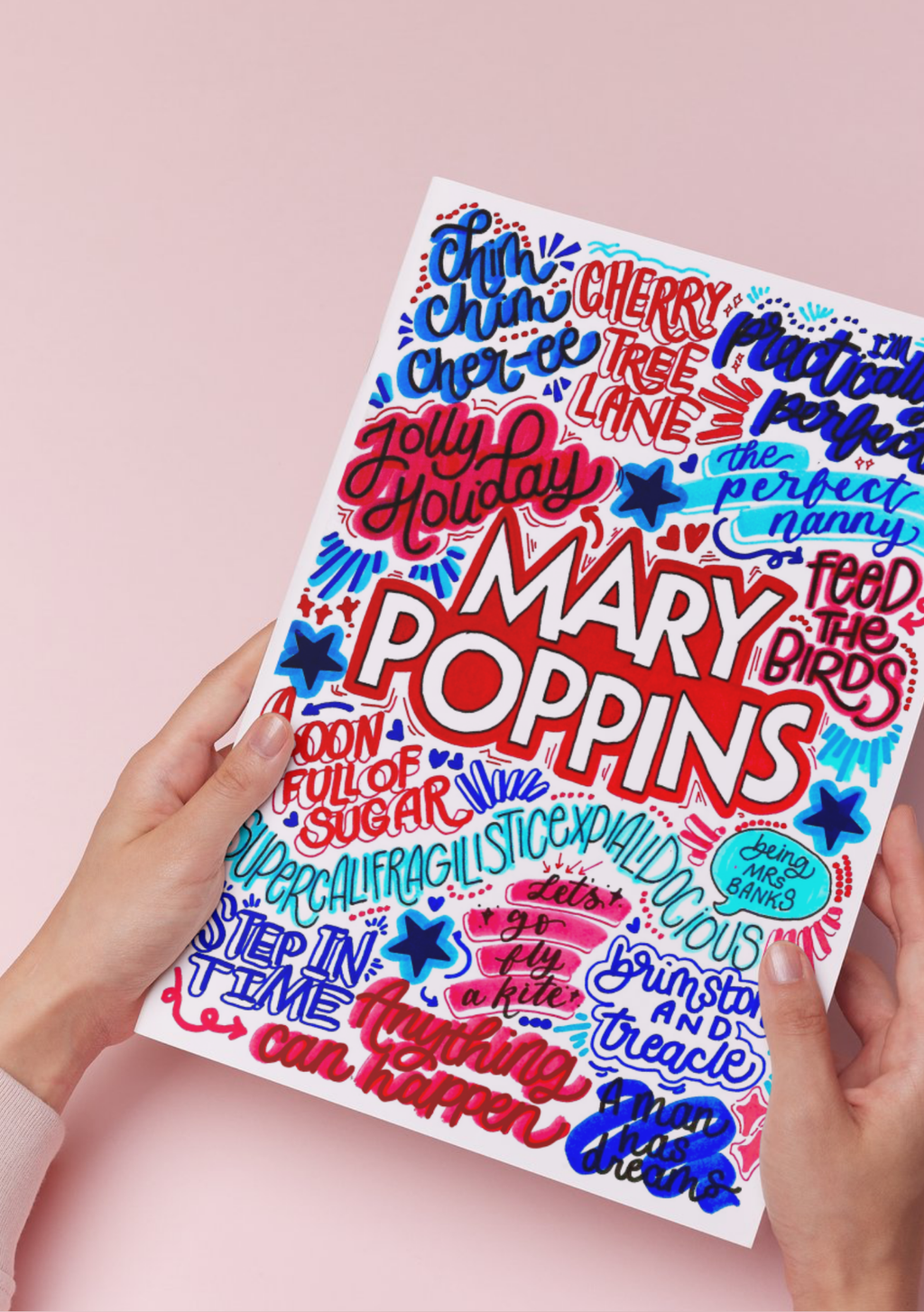 Mary Poppins - Musical Inspired Glossy Print - Originally Hand Drawn