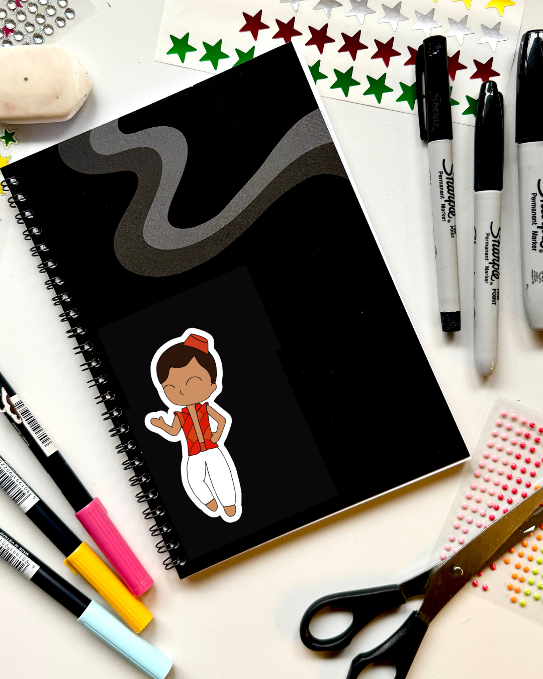 Aladdin the Musical Inspired Vinyl Sticker – Aladdin | Perfect for Laptops, Water Bottles, Scrapbooks & More