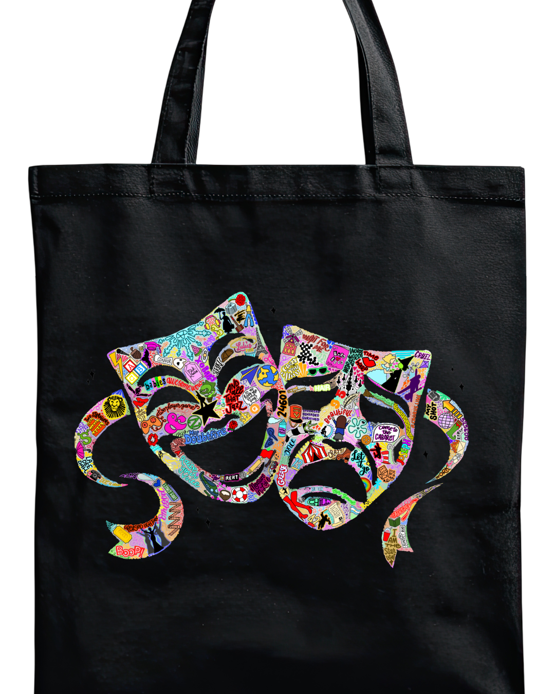 Musical Theatre Masks Cotton Tote Bag - Musical Theatre Gift