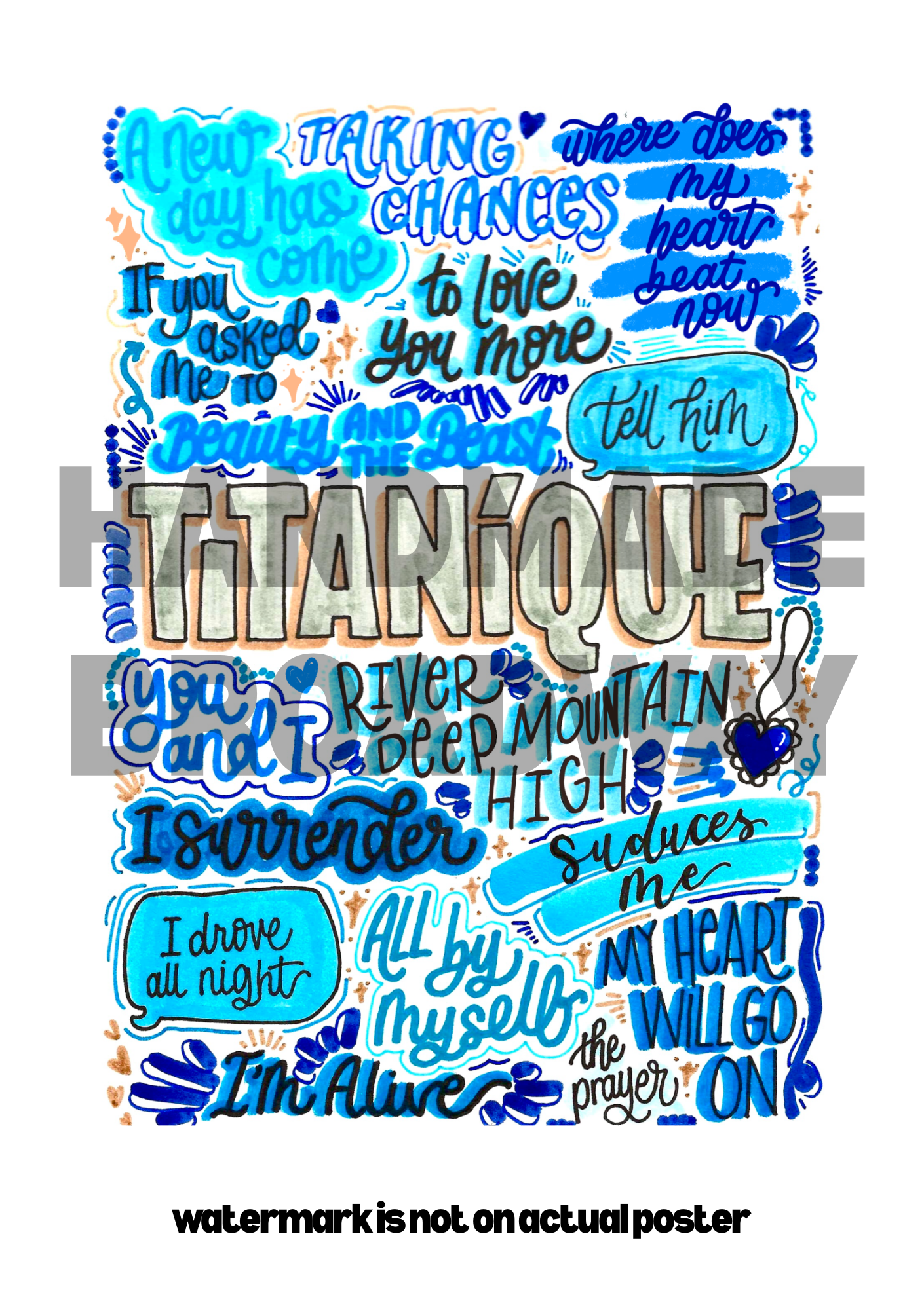 Titanique - Musical Inspired Glossy Print - Originally Hand Drawn