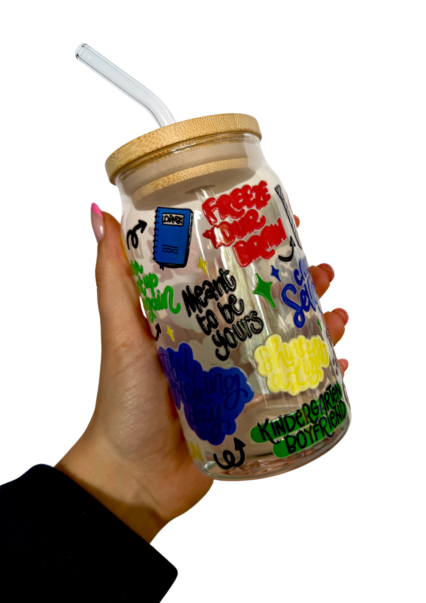 Heathers the musical Inspired Glass Tumbler Cup with Straw