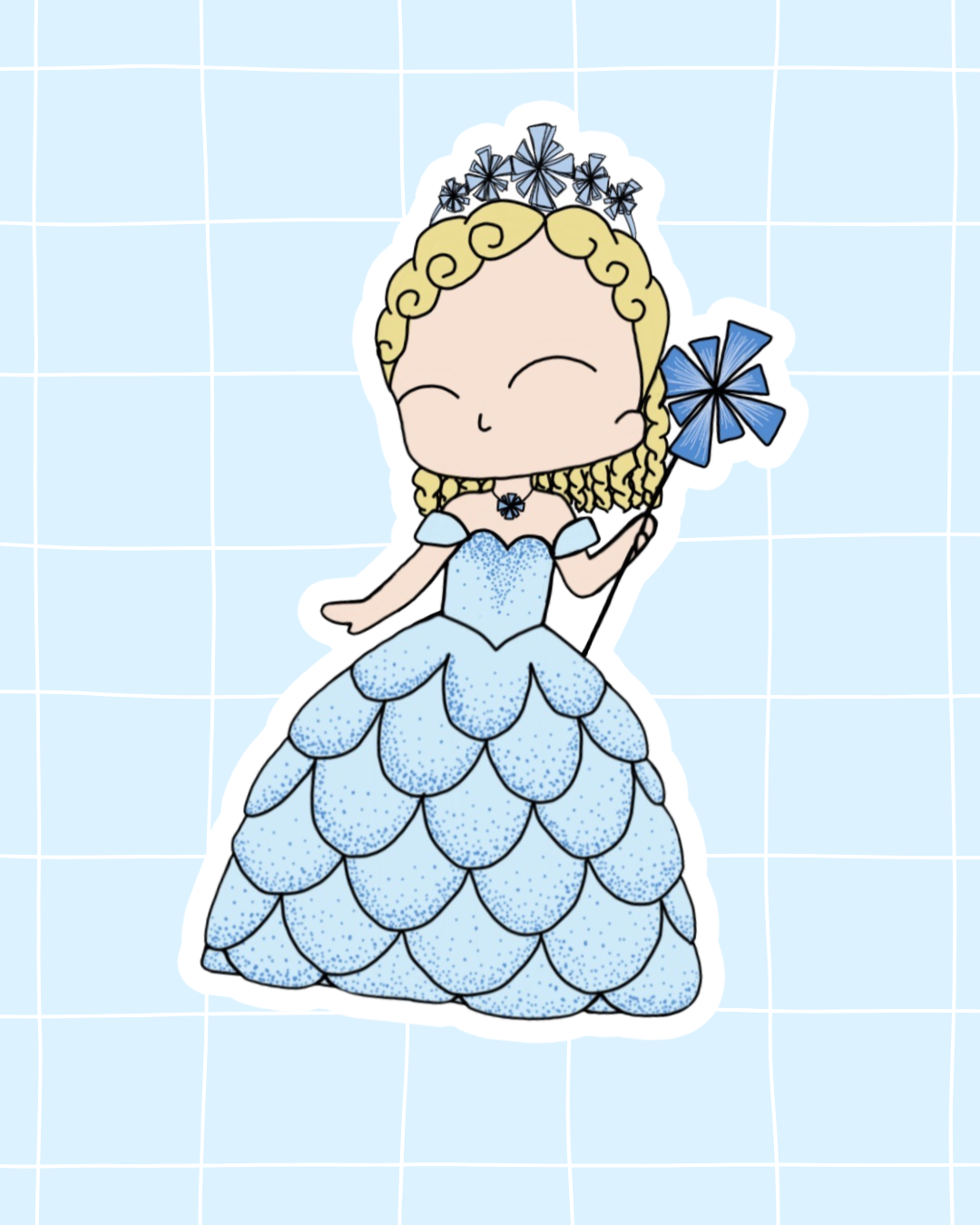 Wicked the Musical Inspired Vinyl Sticker – Glinda |  Perfect for Laptops, Water Bottles, Scrapbooks & More