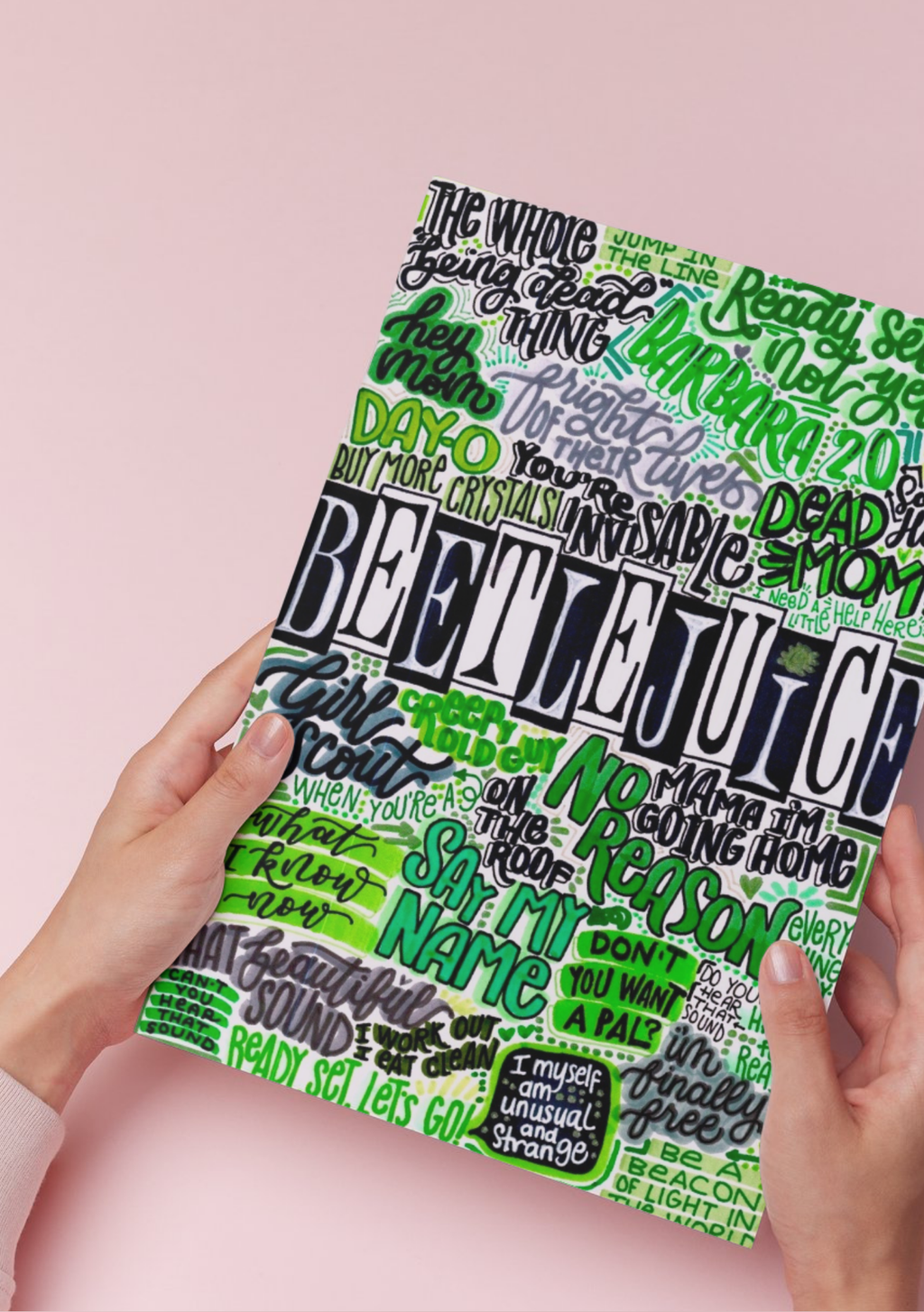 Beetlejuice - Musical Inspired Glossy Print - Originally Hand Drawn