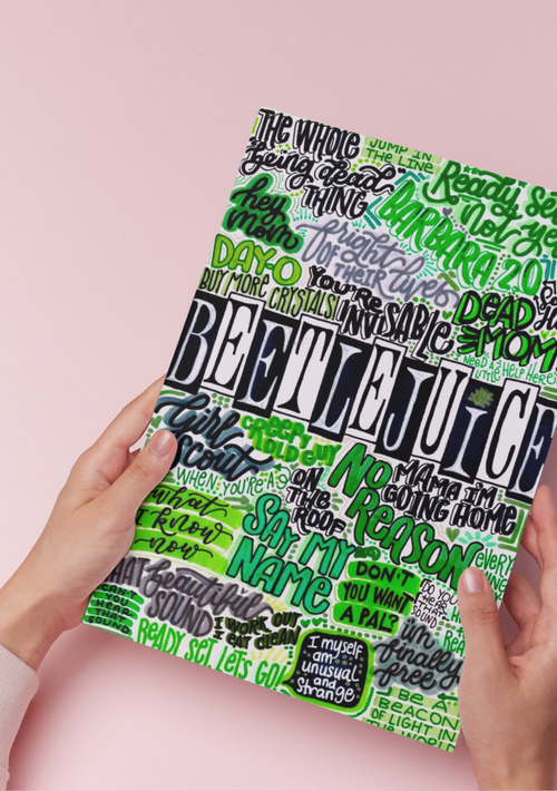 Beetlejuice - Musical Inspired Glossy Print - Originally Hand Drawn