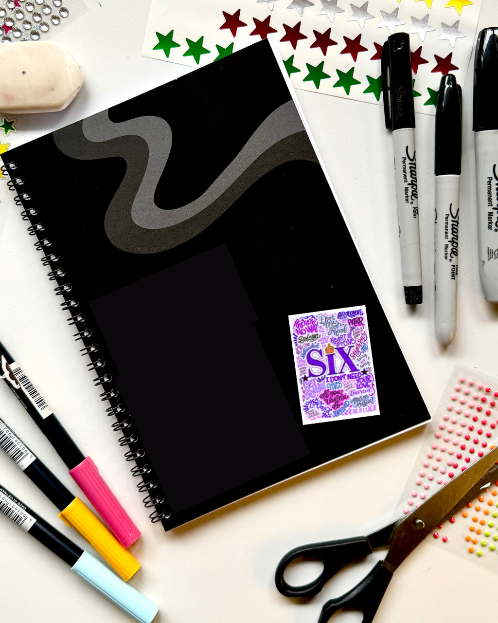 SIX the Musical Inspired Vinyl Poster Sticker – Perfect for Laptops, Water Bottles, Scrapbooks & More
