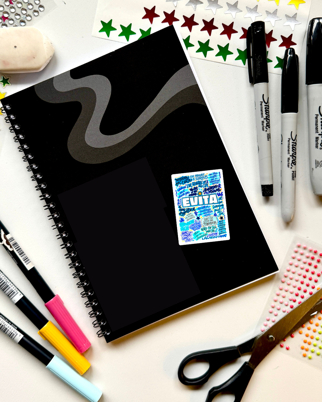 Evita Inspired Vinyl Poster Sticker – Perfect for Laptops, Water Bottles, Scrapbooks & More