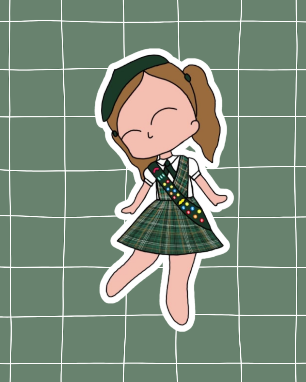 Beetlejuice the Musical Inspired Vinyl Sticker – Girl Scout | Perfect for Laptops, Water Bottles, Scrapbooks & More
