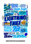 Percy Jackson The Lightning Thief - Musical Inspired Glossy Print - Originally Hand Drawn