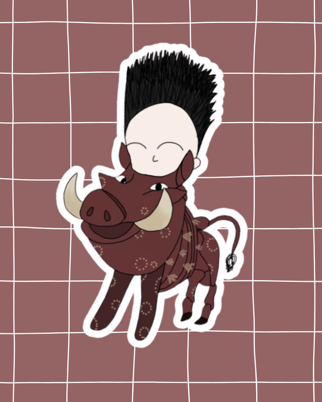 Lion King the Musical Inspired Vinyl Sticker – Pumba | Perfect for Laptops, Water Bottles, Scrapbooks & More