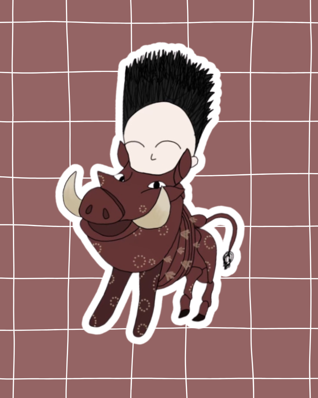 Lion King the Musical Inspired Vinyl Sticker – Pumba | Perfect for Laptops, Water Bottles, Scrapbooks & More