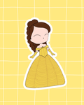 Beauty and the Beast the Musical Inspired Vinyl Sticker – Belle- Ball Gown | Perfect for Laptops, Water Bottles, Scrapbooks & More