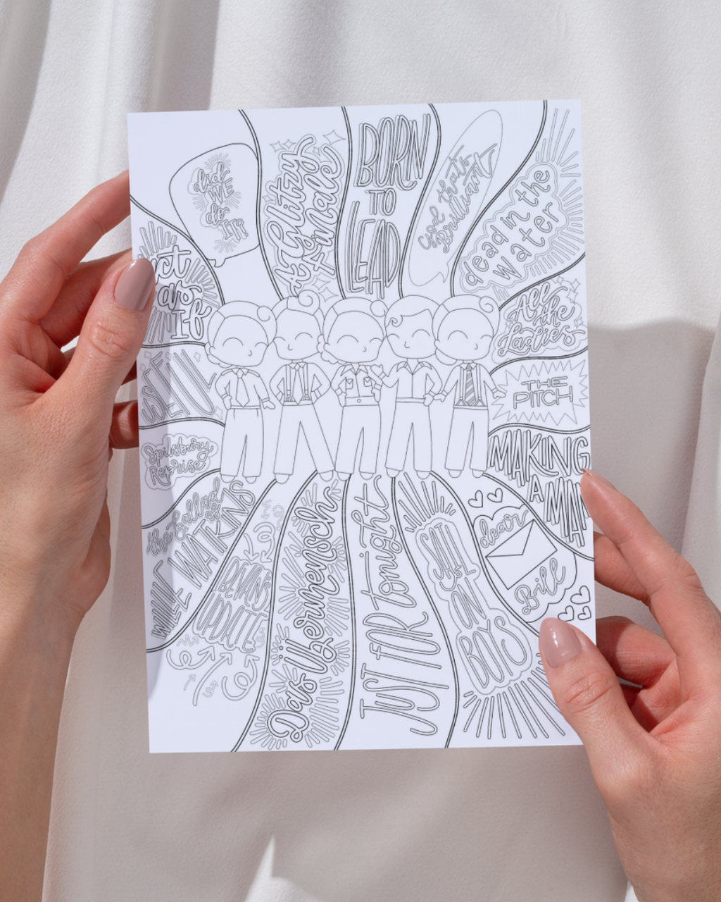 Operation Mincemeat Colouring Sheet - Musical Inspired gift
