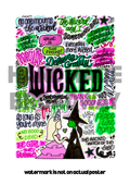 Wicked The Movie - Musical Inspired Glossy Print - Originally Hand Drawn