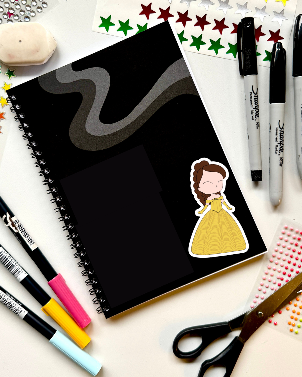 Beauty and the Beast the Musical Inspired Vinyl Sticker – Belle- Ball Gown | Perfect for Laptops, Water Bottles, Scrapbooks & More
