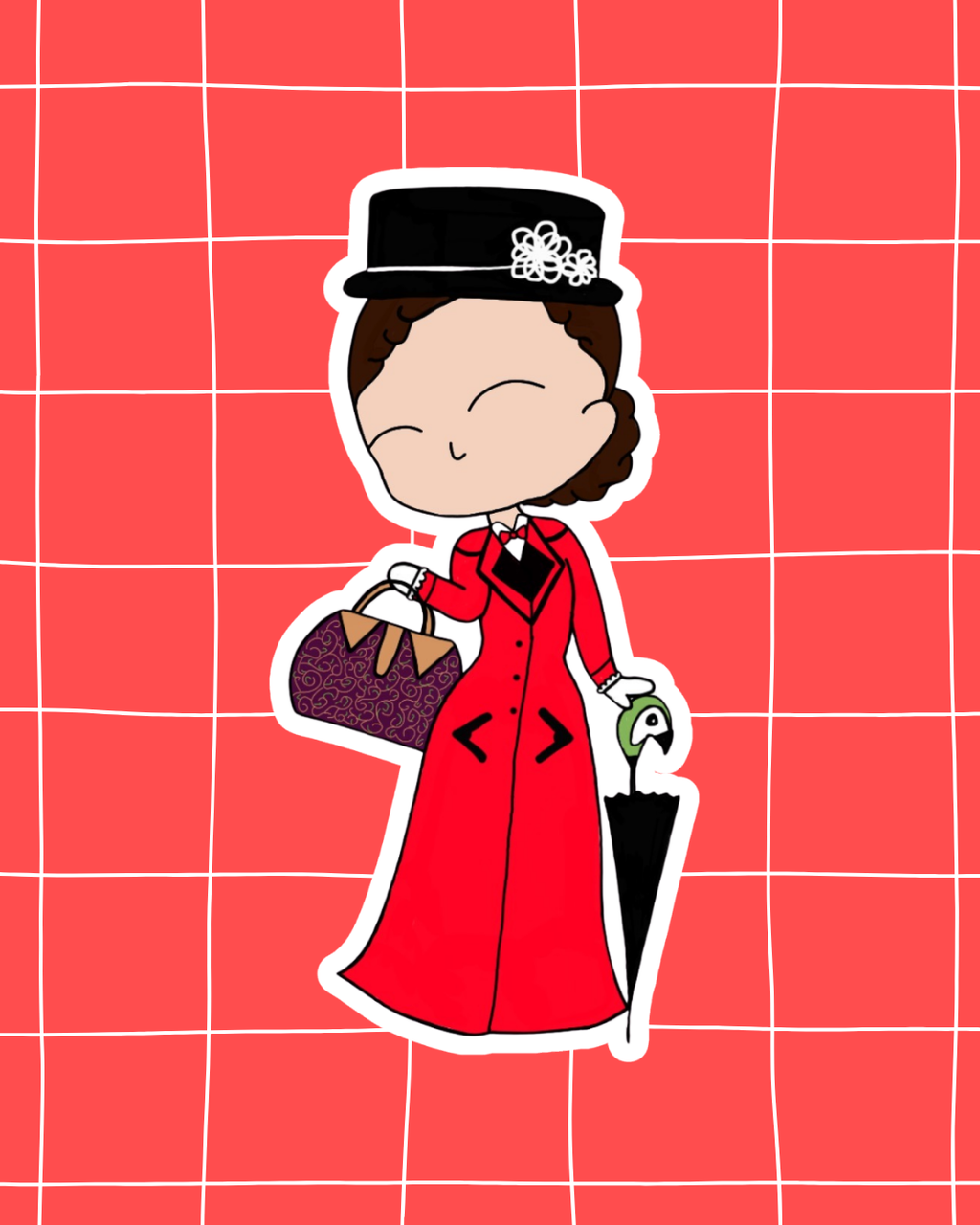Mary Poppins the Musical Inspired Vinyl Sticker – Mary Poppins | Perfect for Laptops, Water Bottles, Scrapbooks & More