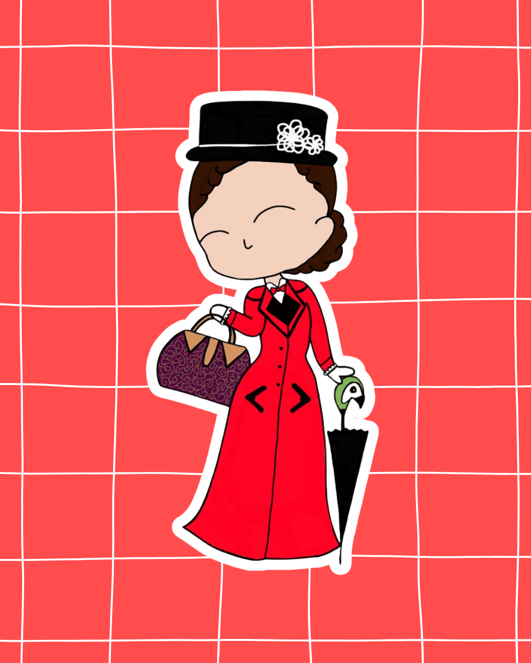 Mary Poppins the Musical Inspired Vinyl Sticker – Mary Poppins | Perfect for Laptops, Water Bottles, Scrapbooks & More