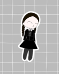 The Addams Family the Musical Inspired Vinyl Sticker – Wednesday | Perfect for Laptops, Water Bottles, Scrapbooks & More