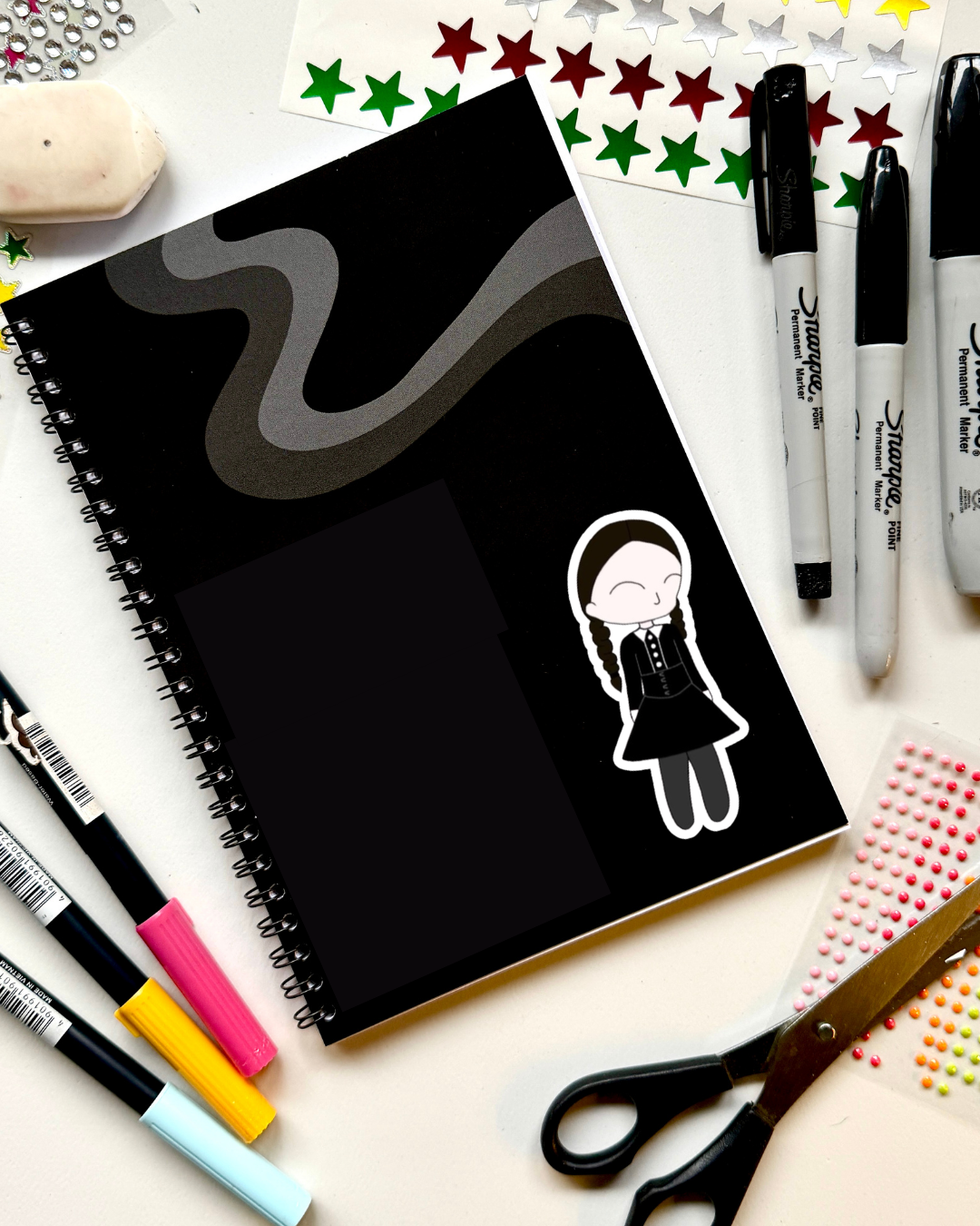 The Addams Family the Musical Inspired Vinyl Sticker – Wednesday | Perfect for Laptops, Water Bottles, Scrapbooks & More