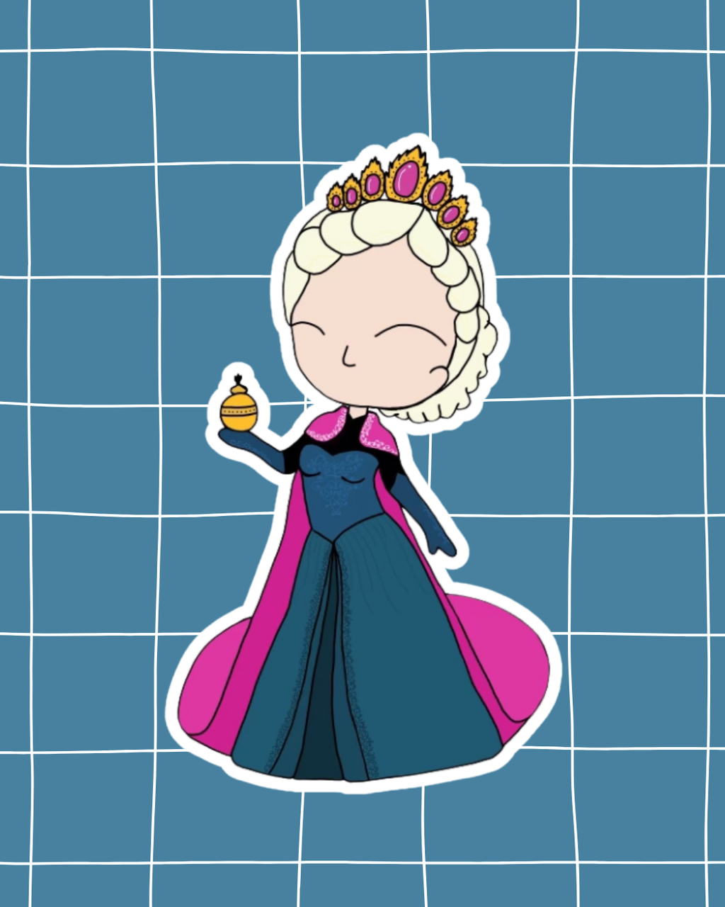 | Frozen the Musical Inspired Vinyl Sticker – Elsa- Coronation Perfect for Laptops, Water Bottles, Scrapbooks & More