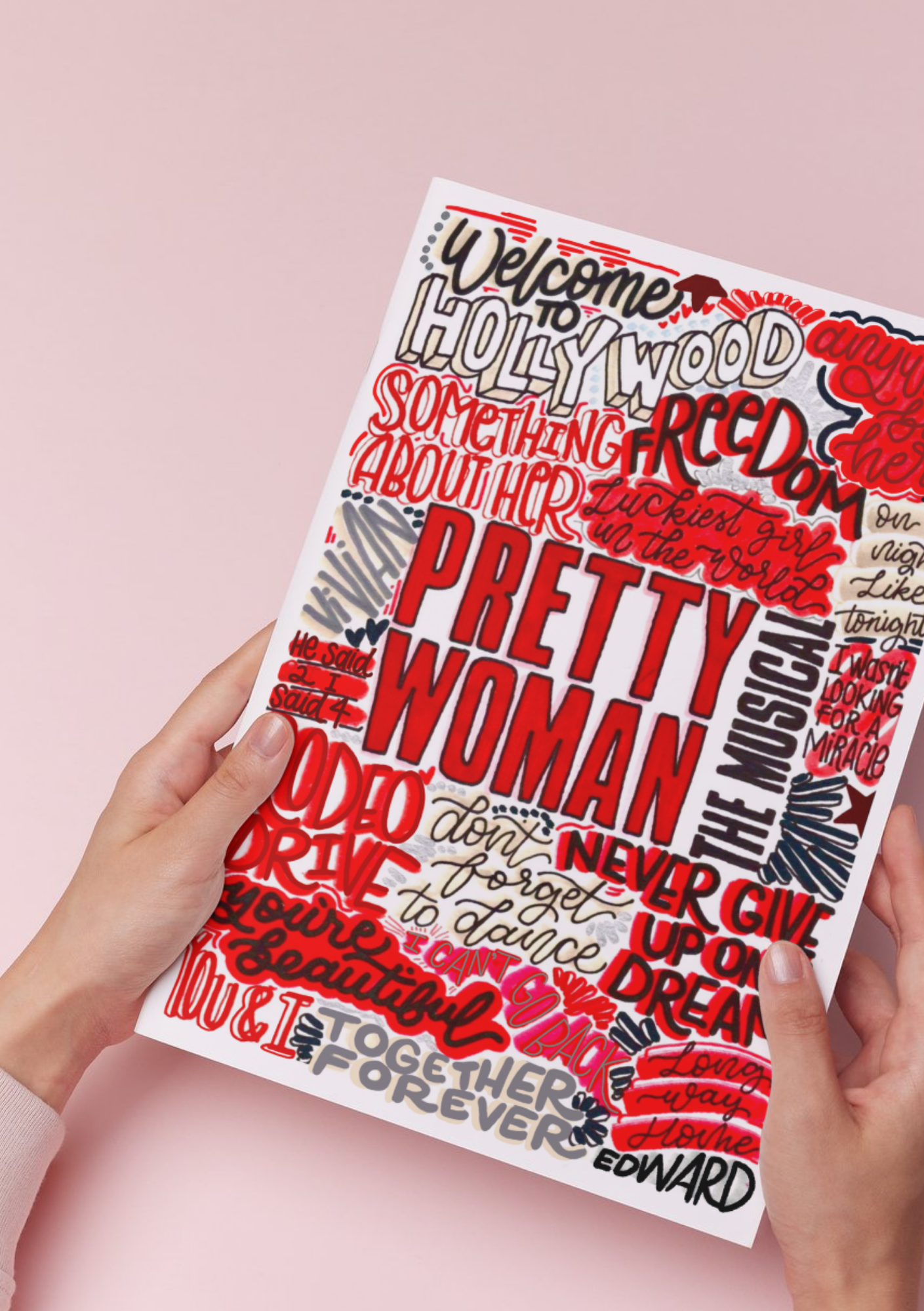 Pretty Woman - Musical Inspired Glossy Print - Originally Hand Drawn